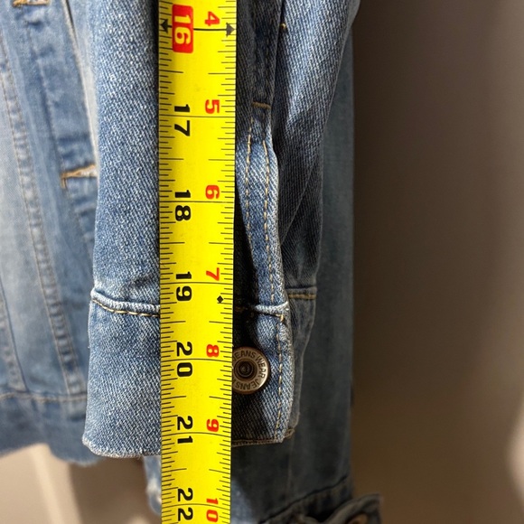 Zafsi Blings Distressed Long Denim Jacket - Picture 5 of 9